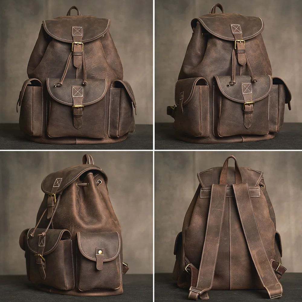 Heritage leather rucksack