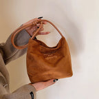 Casual suede shoulder bag for city walks