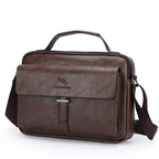 Large leather crossbody bag for women
