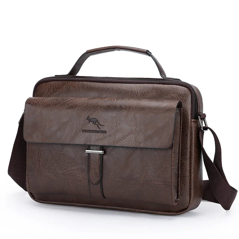 Large leather crossbody bag for women