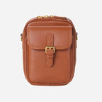 Structured small leather crossbody bag
