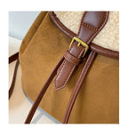 Classic suede backpack for women