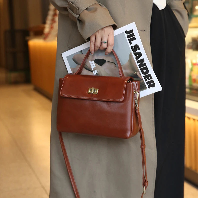 Chic leather crossbody bag for women
