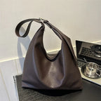 Oversized leather tote bag
