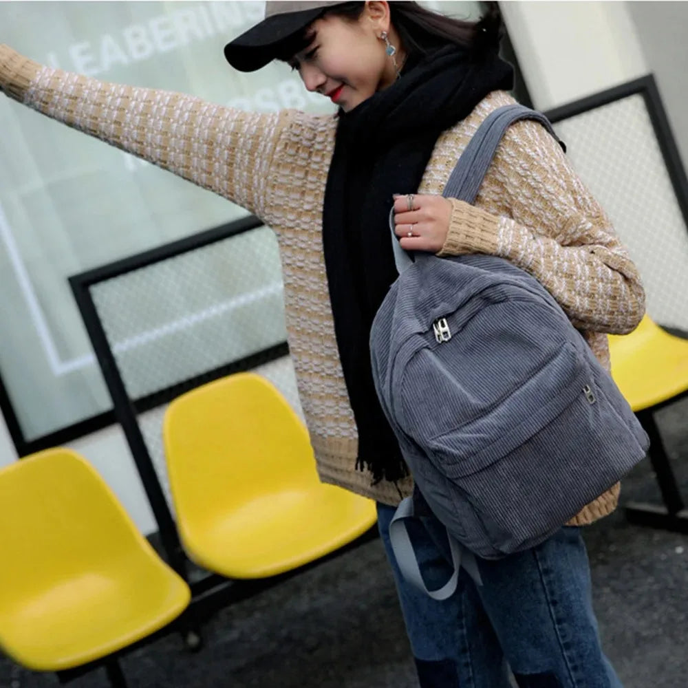 Everyday corduroy backpack