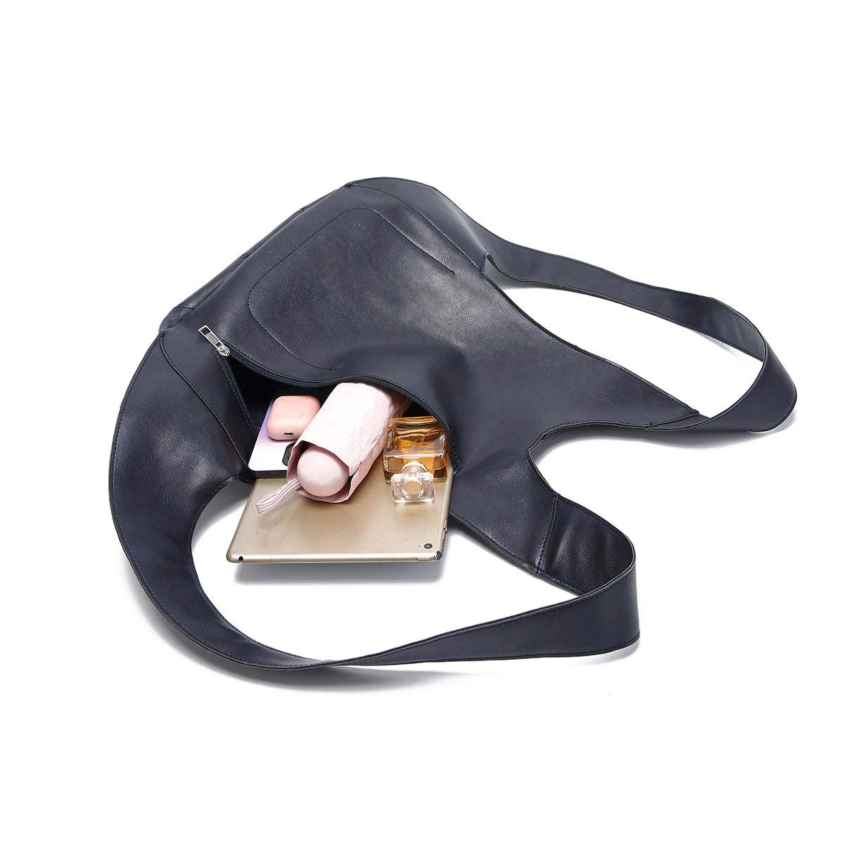 Anti-theft leather backpack