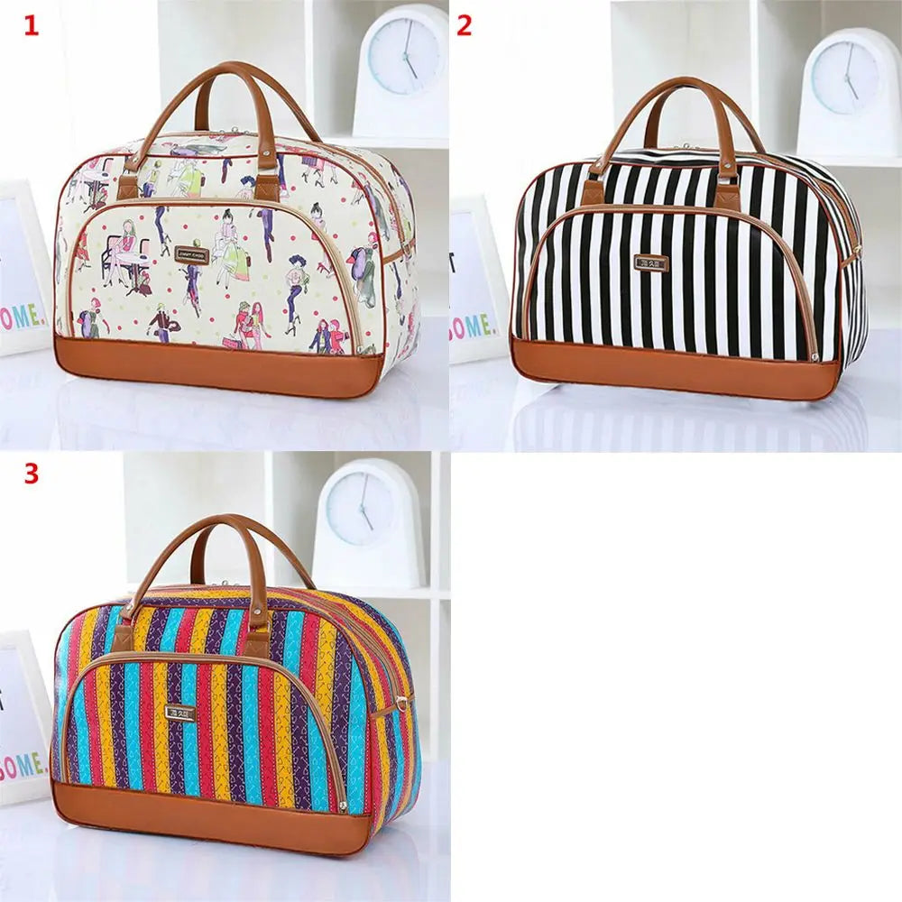 Elegant women's leather duffle bag
