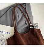 Shoulder suede tote bag