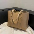 Trendy soft leather tote bag