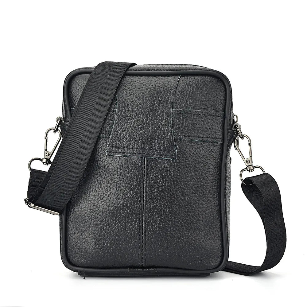 Structured leather crossbody bag