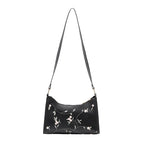 Sleek leather sling shoulder bag
