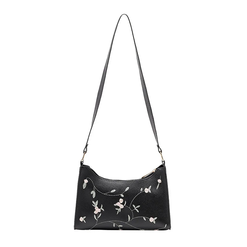 Sleek leather sling shoulder bag