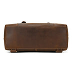 Structured leather rucksack backpack