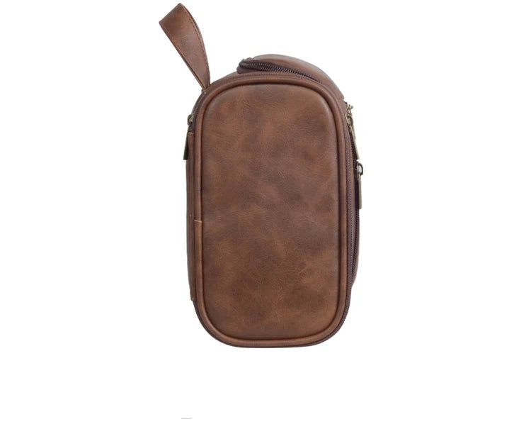 Leather dopp kit for men