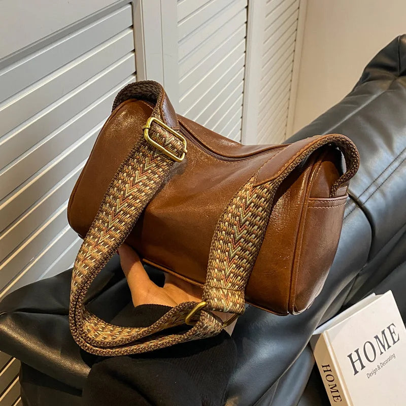Sleek leather handbag