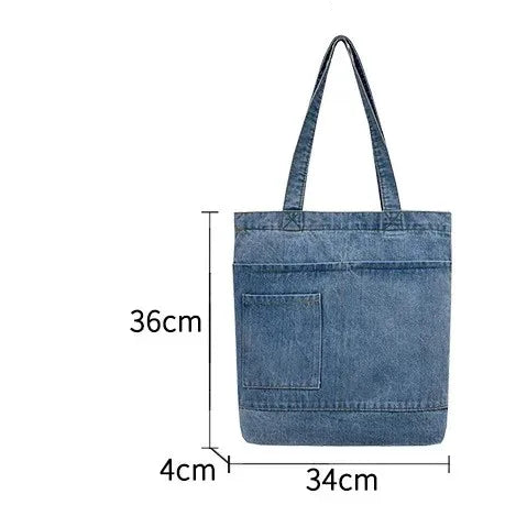 Casual denim tote bag