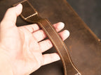 Leather rucksack for men