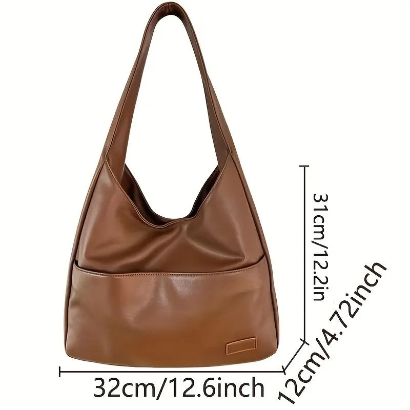 Women's black leather hobo bag