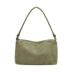 Structured suede shoulder bag