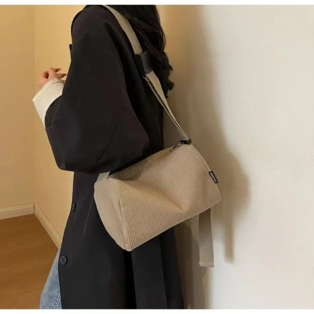 Corduroy handbag for women