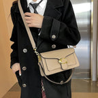 Designer inspired leather crossbody bag