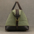 Soft leather overnight duffle bag