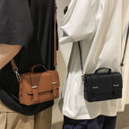 Compact leather crossbody bag