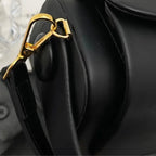 Fashion leather shoulder bag with top handle