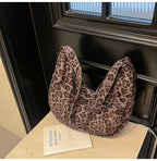 Oversized suede shoulder bag