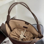 Suede shopper handbag
