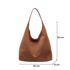 Chic suede slouch shoulder bag