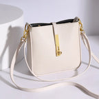 Functional leather crossbody bag