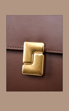 Retro style leather crossbody bag