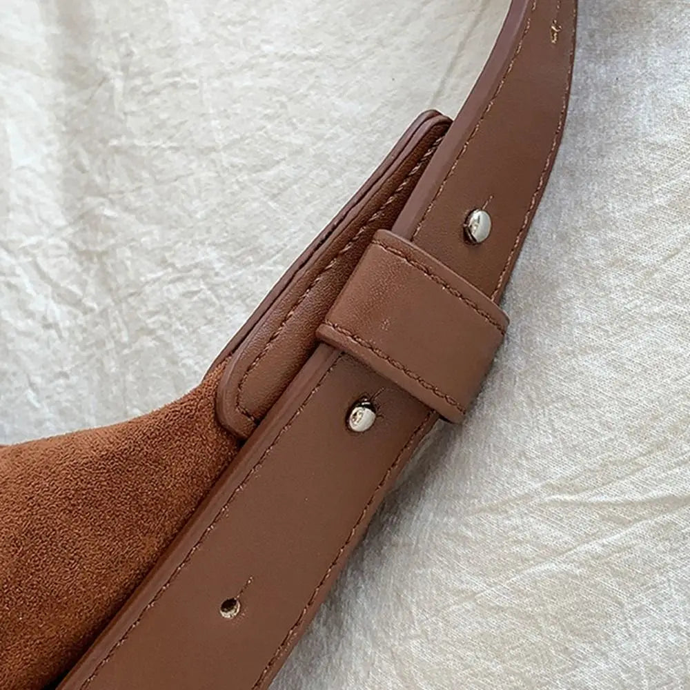 Hobo suede shoulder bag