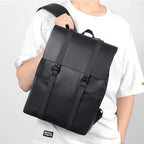 Men's leather backpack rucksack