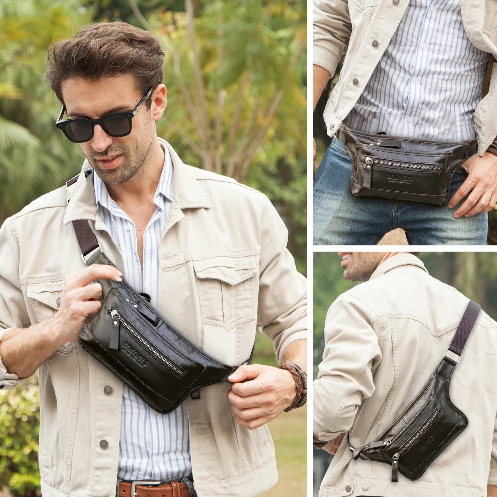 Weekender leather waist bag