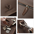 Large leather satchel shoulder bag