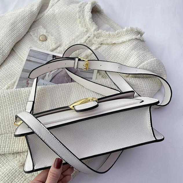 Designer inspired leather crossbody bag
