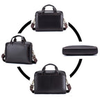 Professional leather laptop bag with handle