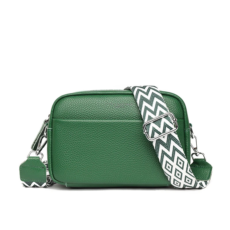 Soft minimalist leather crossbody bag