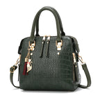 Top-handle leather handbag