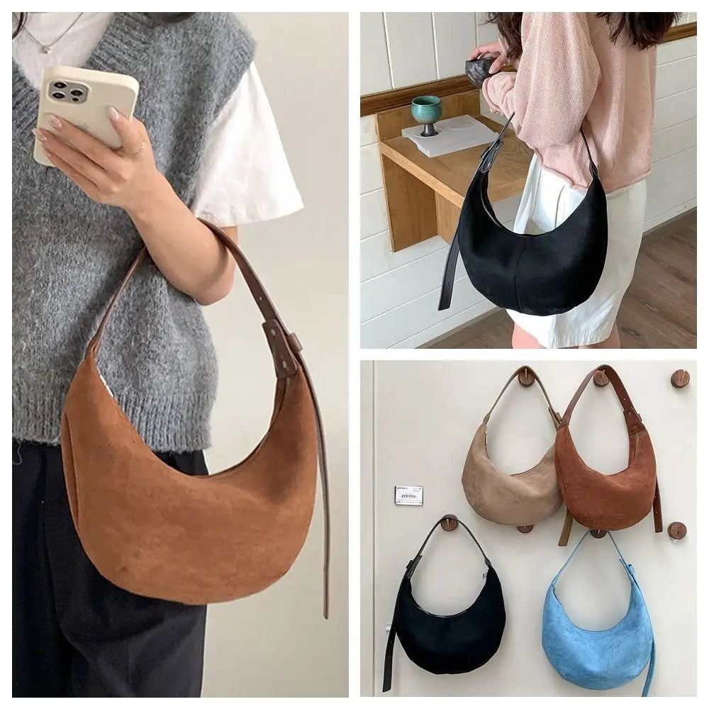 Hobo suede shoulder bag