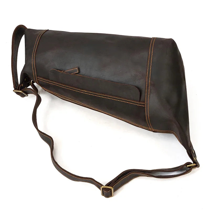 Full leather rucksack backpack