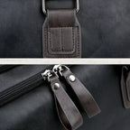 Convertible leather duffle bag