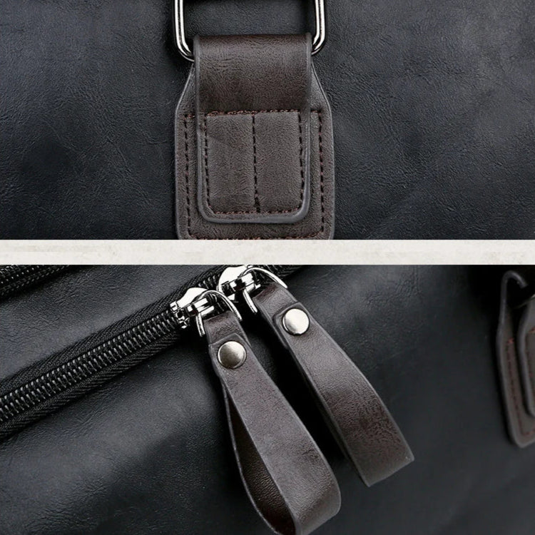 Convertible leather duffle bag