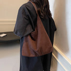 Suede hobo bag
