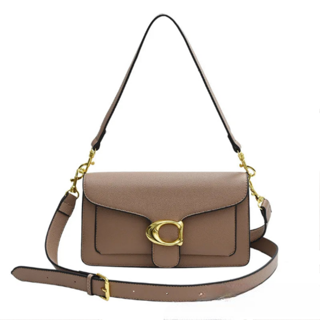 Designer inspired leather crossbody bag