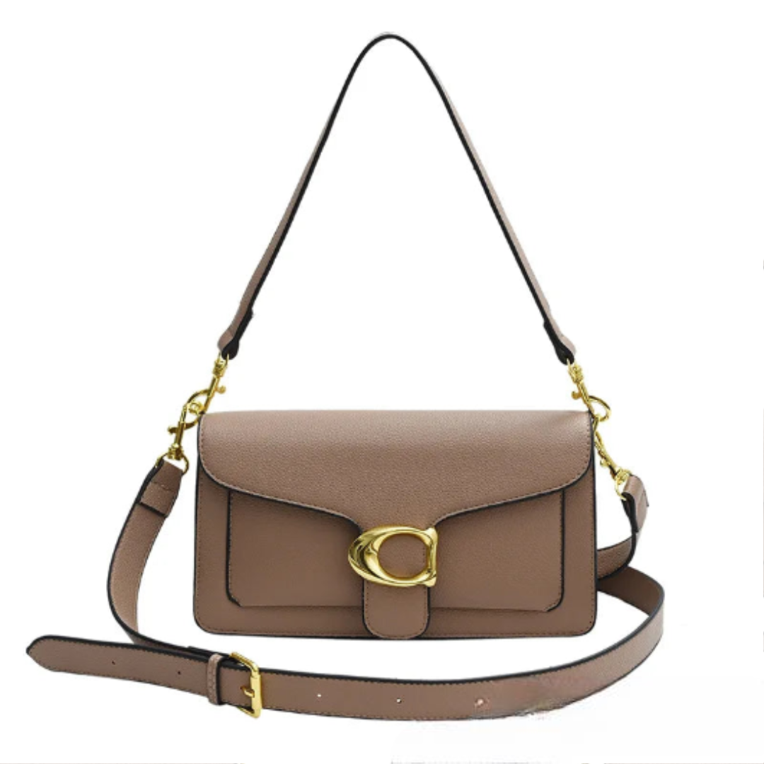 Designer inspired leather crossbody bag