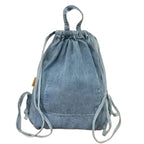 Casual denim drawstring backpack