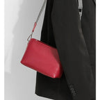 Sleek leather shoulder handbag